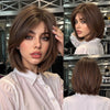 Straight Bob Wig — Brown Highlight