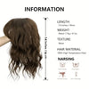 Iris Wave clip-in topper — 14 inch length, 115g, wavy texture, heat-resistant fiber