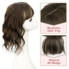 Iris Wave clip-in topper — realistic crown coverage and natural bangs