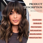 Wavy Bob Wig with Bangs — features
