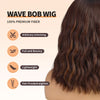 Wavy Bob Wig with Bangs — back view