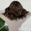Wavy bob wig back view — 14 inch