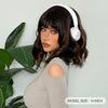 Wavy bob wig side view